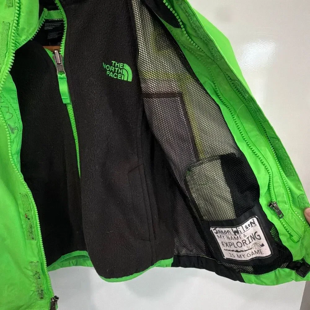 North Face Kids 2-in-1 Jacket‎ Size 5 Green Black